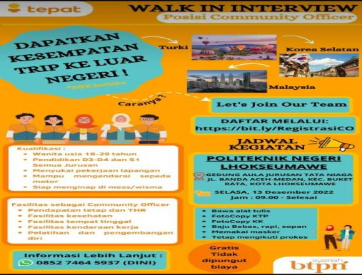 Walk in Interview Community Officer PT Bank Tabungan Pensiunan Nasional Syariah